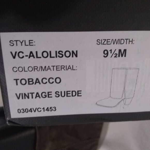 Vince Camuto Women's Alolison Leather Cuffed Boots sz 9.5 Tobacco - Picture 15 of 16